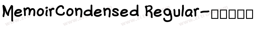 MemoirCondensed Regular字体转换